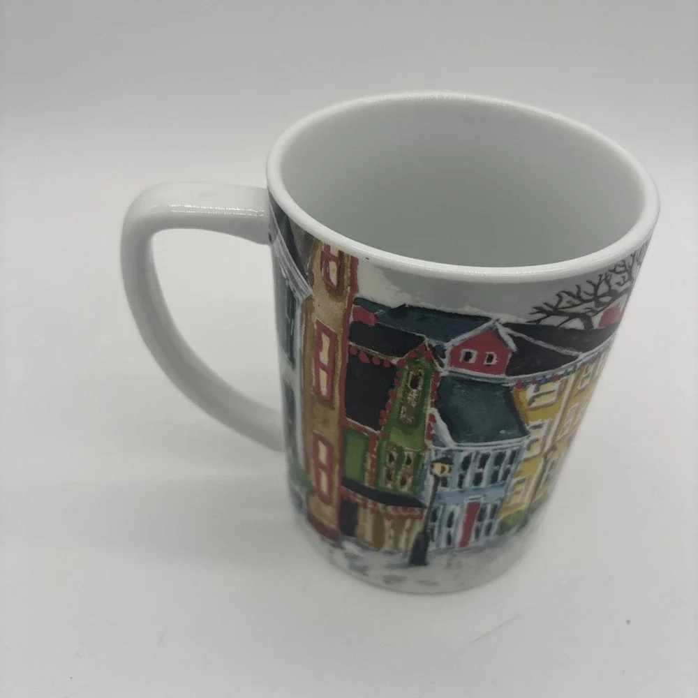 Vintage Pottery Barn Winter Village Coffee Or Tea Mug